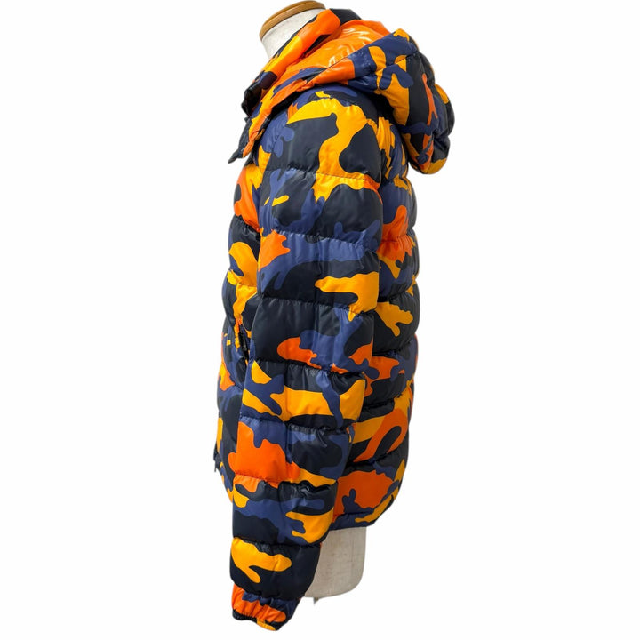 Excellent VALENTINO Down jacket Camouflage Pattern Hooded Jacket multicolor