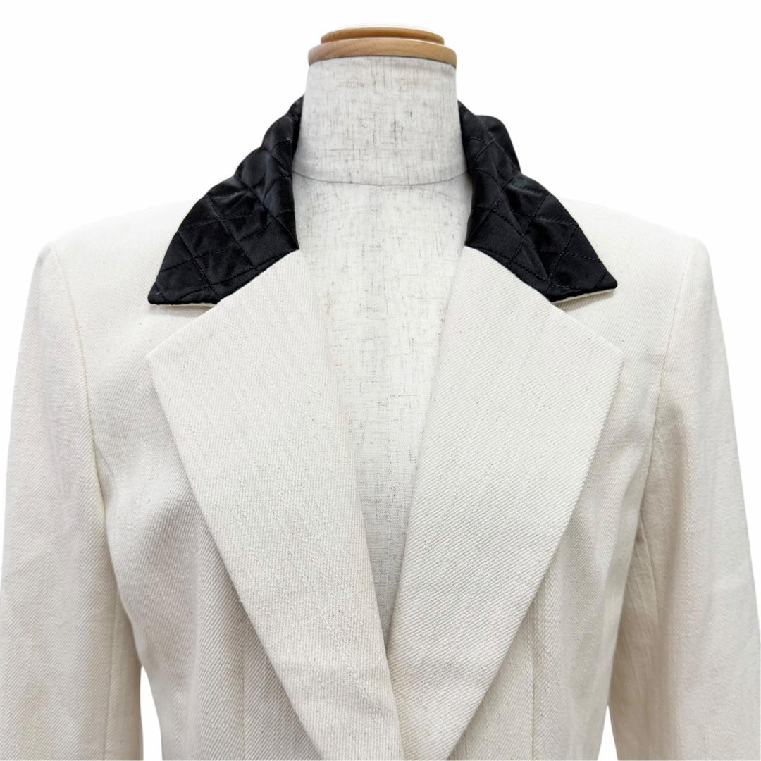 Excellent CHANEL tailored jacket COCO Button Matelassé Ribbon 36 P70569V62000