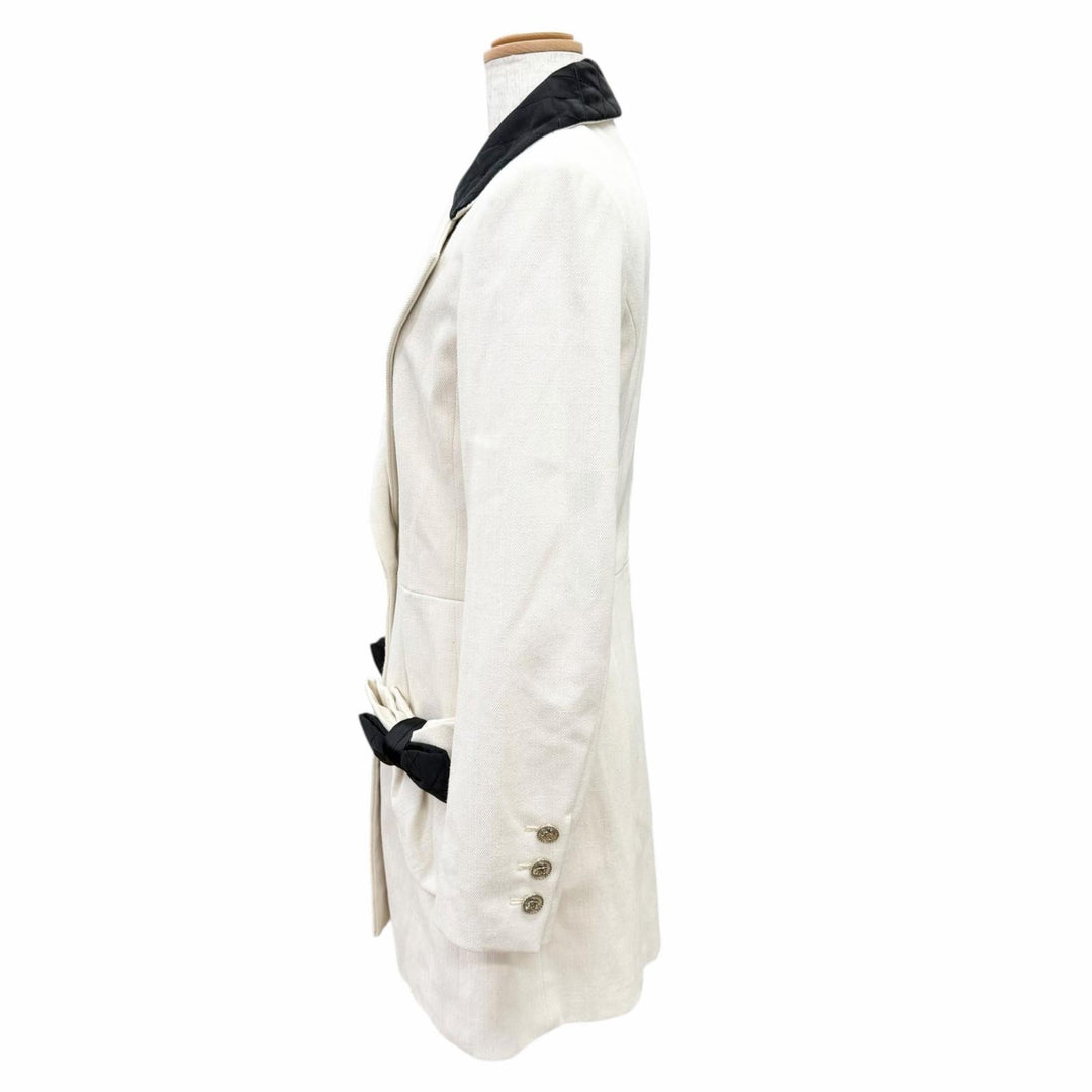 Excellent CHANEL tailored jacket COCO Button Matelassé Ribbon 36 P70569V62000