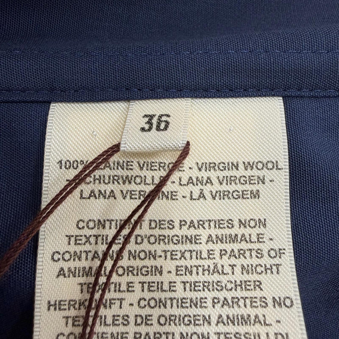 Pristine HERMES Crude Cell Trench Coat Serie buttons with belt Navy Women FR 36