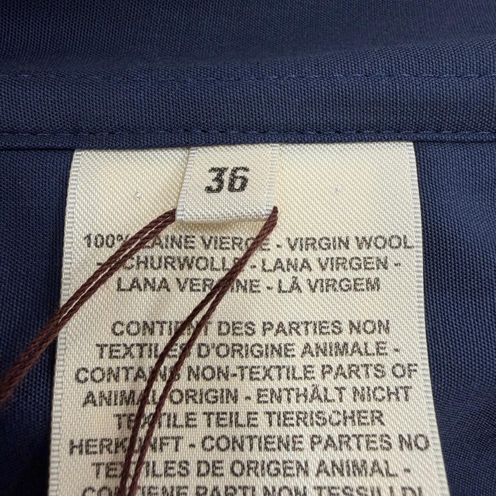 Pristine HERMES Crude Cell Trench Coat Serie buttons with belt Navy Women FR 36