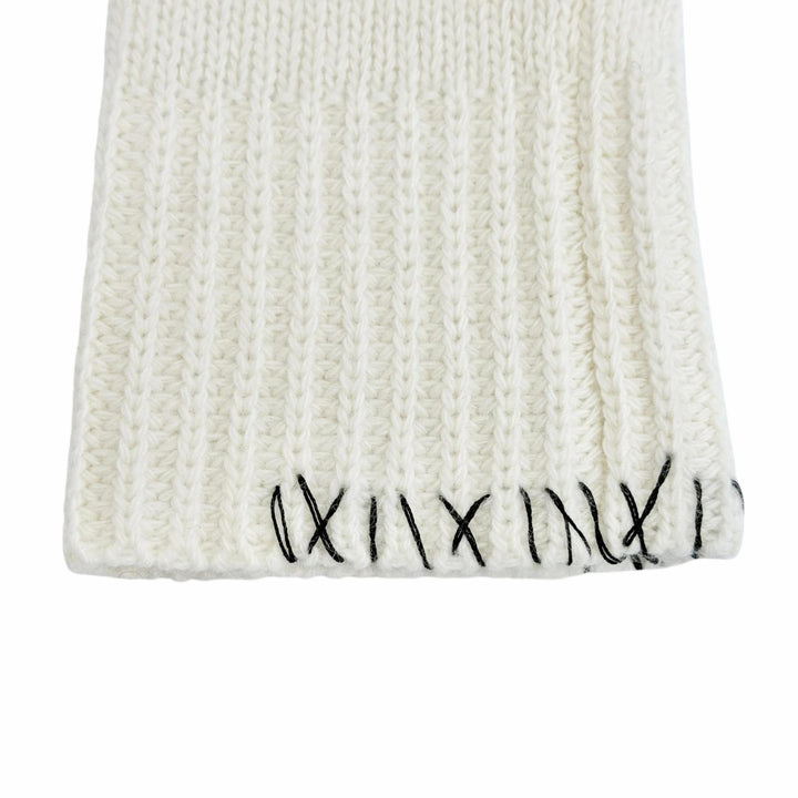 Pristine MARNI Beaded Trim Pullover Long Sleeve Knit Sweater Ivory 40 GCMD0589S0