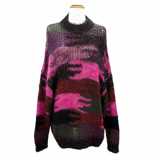 Excellent SAINT LAURENT PARIS Glitter Gradient Pullover Knit mohair XS 529719