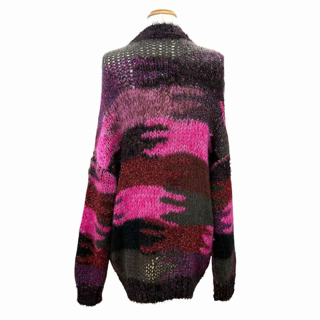 Excellent SAINT LAURENT PARIS Glitter Gradient Pullover Knit mohair XS 529719