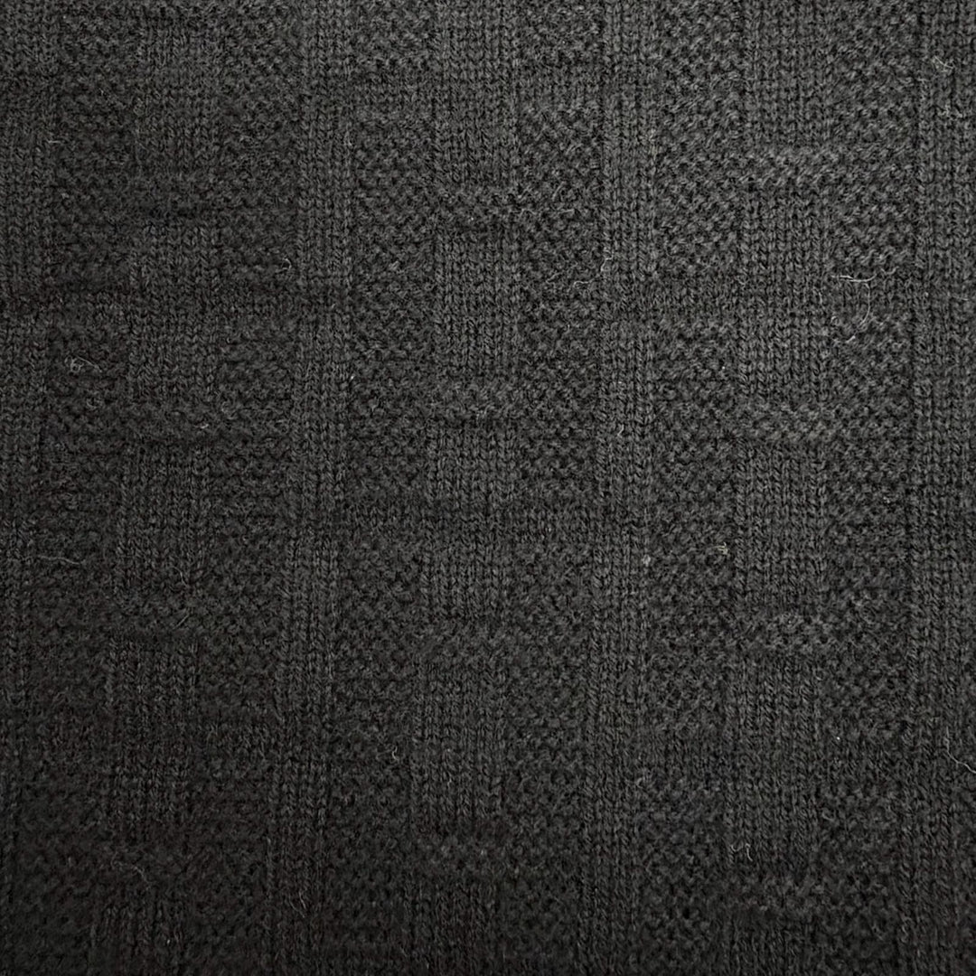 Excellent HERMES Best H-motif V-neck pullover knit black Virgin wool 34 3E2639DB