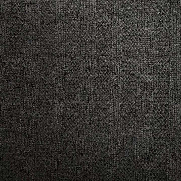 Excellent HERMES Best H-motif V-neck pullover knit black Virgin wool 34 3E2639DB