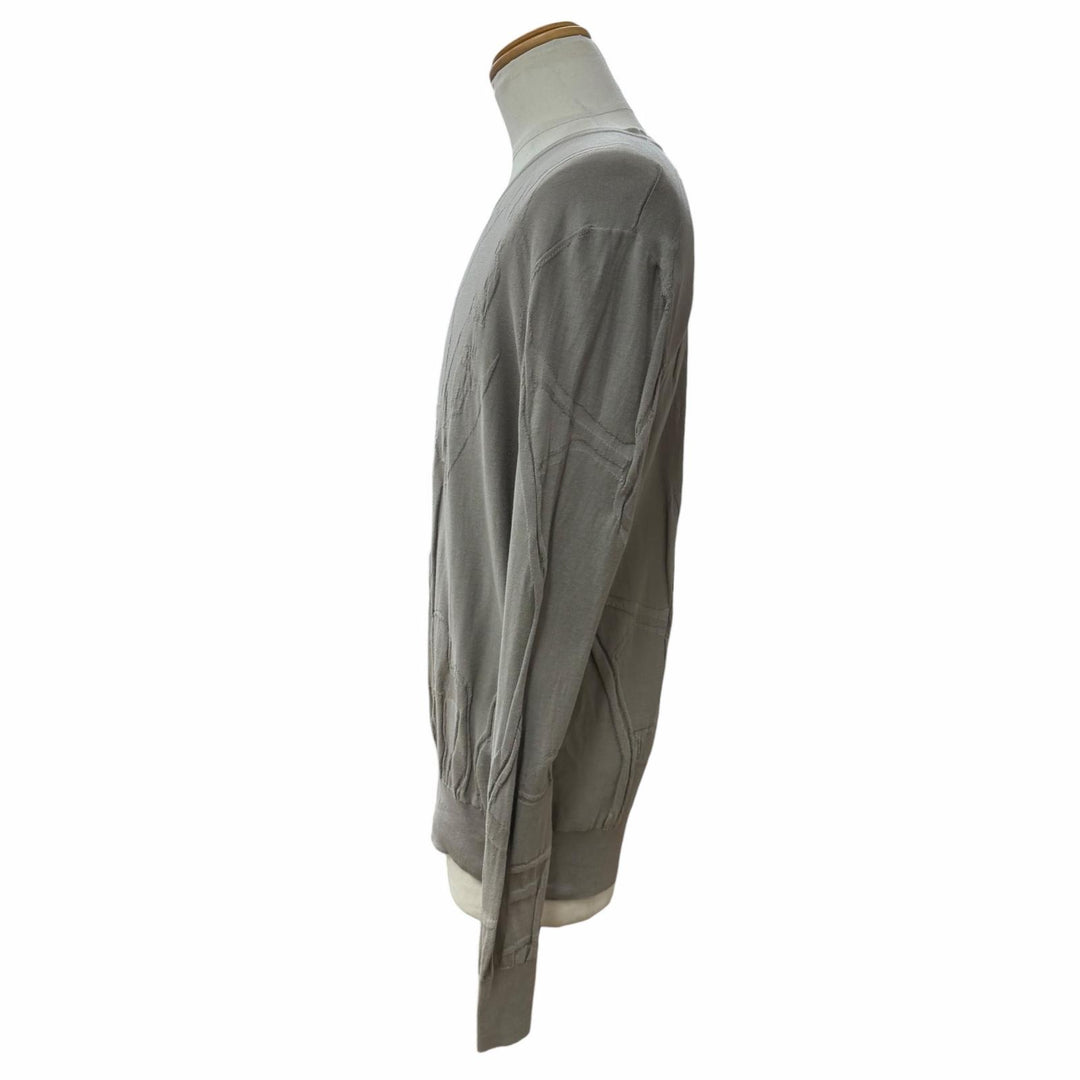 Great HERMES sweater Horse print crew neck knit gray cotton mens L 11-5724