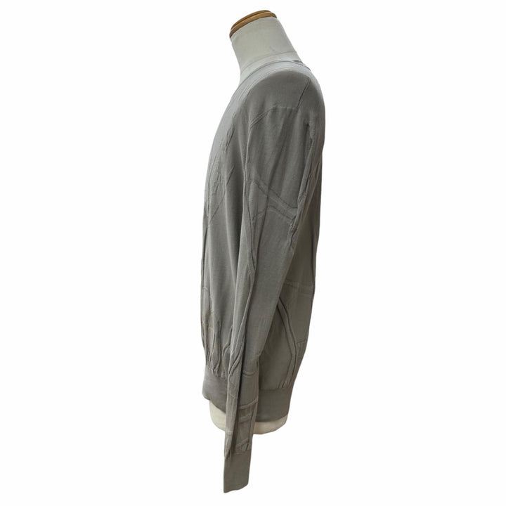 Great HERMES sweater Horse print crew neck knit gray cotton mens L 11-5724