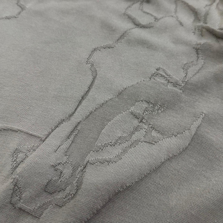 Great HERMES sweater Horse print crew neck knit gray cotton mens L 11-5724