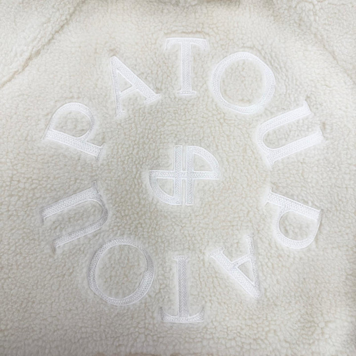 Pristine PATOU hoodie MEDALLION LOGO Cropped Boa Ivory Women S 23A-JE097-0157