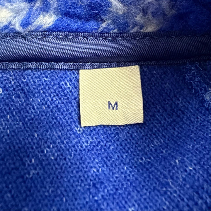 Pristine BURBERRY hoodie Check Pattern Boa Hooded Pullover blue M 8078276