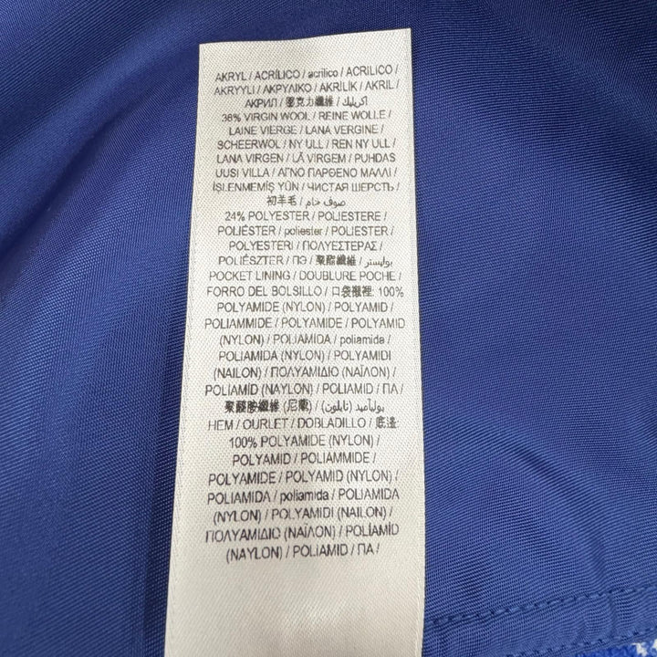 Pristine BURBERRY hoodie Check Pattern Boa Hooded Pullover blue M 8078276