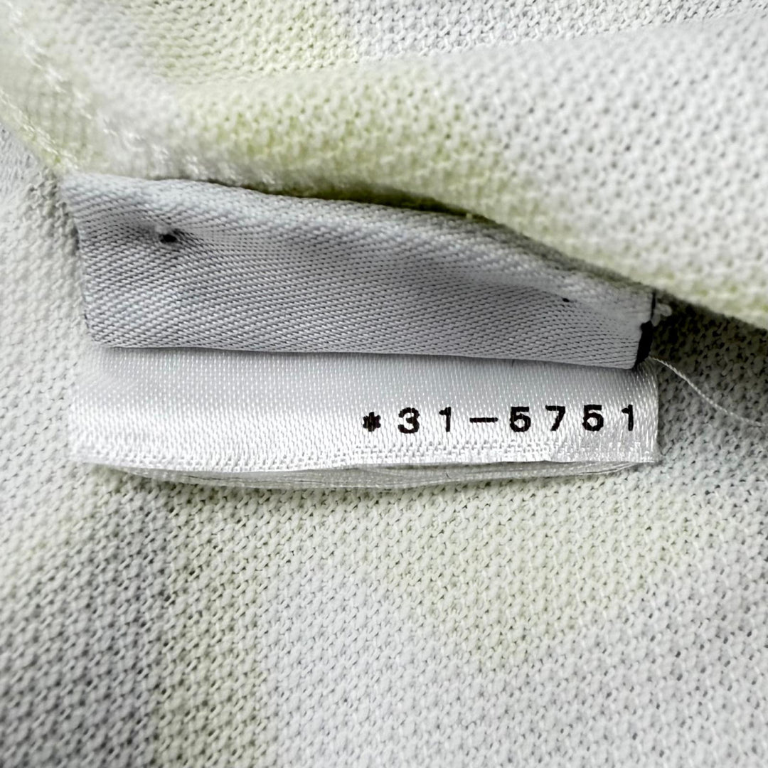 Excellent HERMES Short sleeve polo shirt Puzzle Vegetal white cotton XL 31-5751