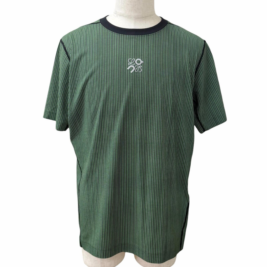 Pristine LOEWE On Short sleeve T-shirt Active Stripe Pattern green