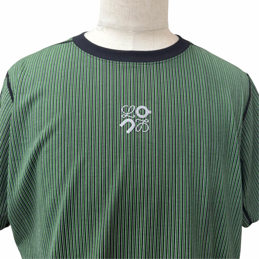 Pristine LOEWE On Short sleeve T-shirt Active Stripe Pattern green