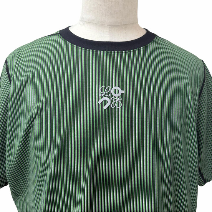 Pristine LOEWE On Short sleeve T-shirt Active Stripe Pattern green