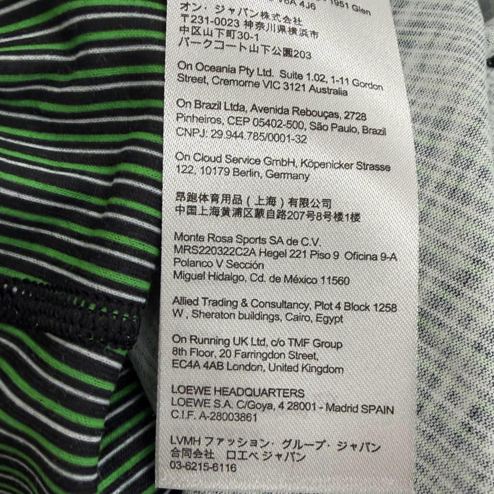 Pristine LOEWE On Short sleeve T-shirt Active Stripe Pattern green