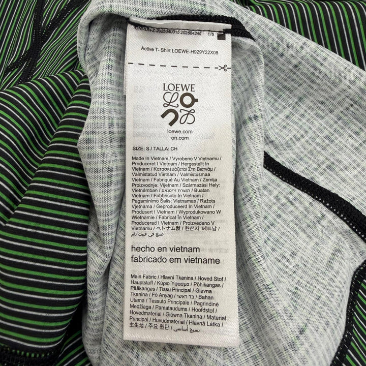 Pristine LOEWE On Short sleeve T-shirt Active Stripe Pattern green