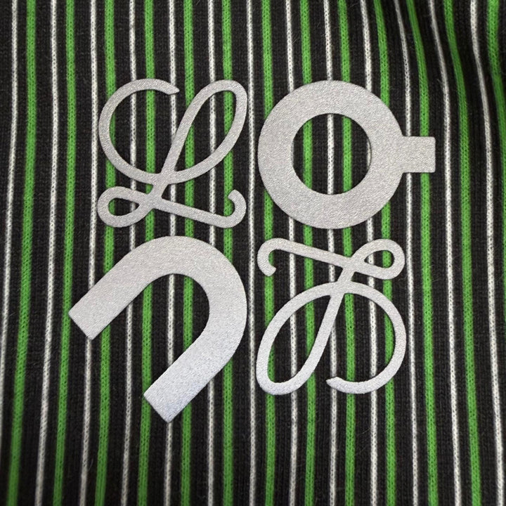 Pristine LOEWE On Short sleeve T-shirt Active Stripe Pattern green