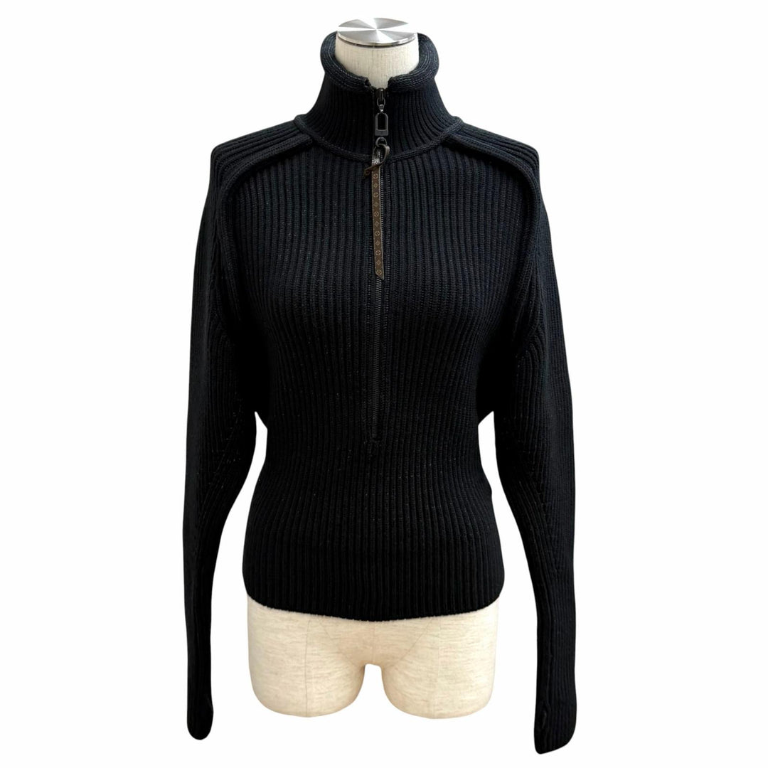 Excellent LOUIS VUITTON knit black wool Women XS