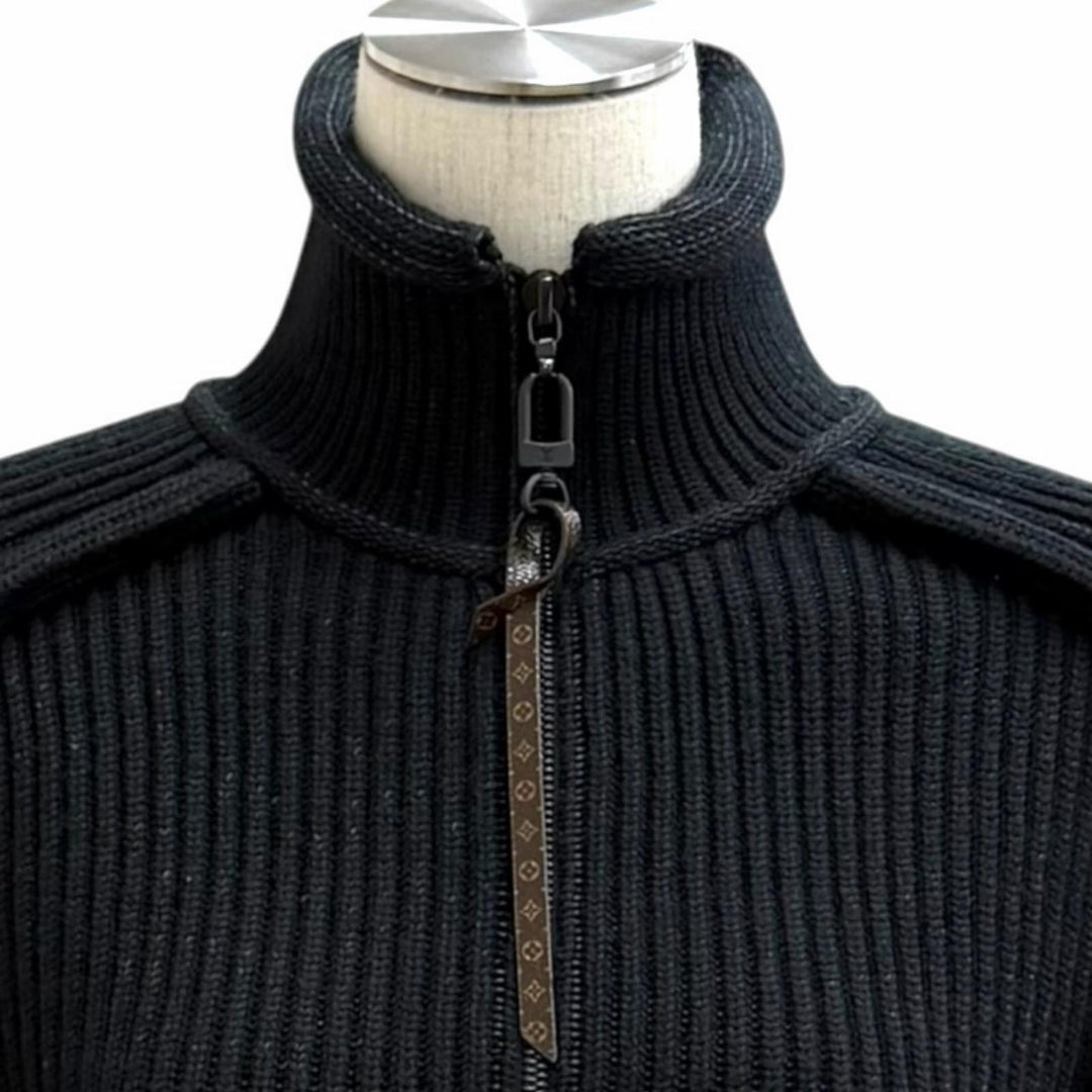Excellent LOUIS VUITTON knit black wool Women XS