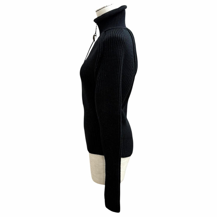 Excellent LOUIS VUITTON knit black wool Women XS