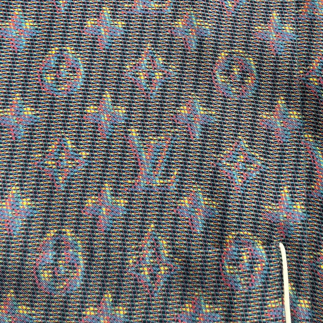 Excellent LOUIS VUITTON Long sleeve shirt 3D monogram logo button Multi silk 36