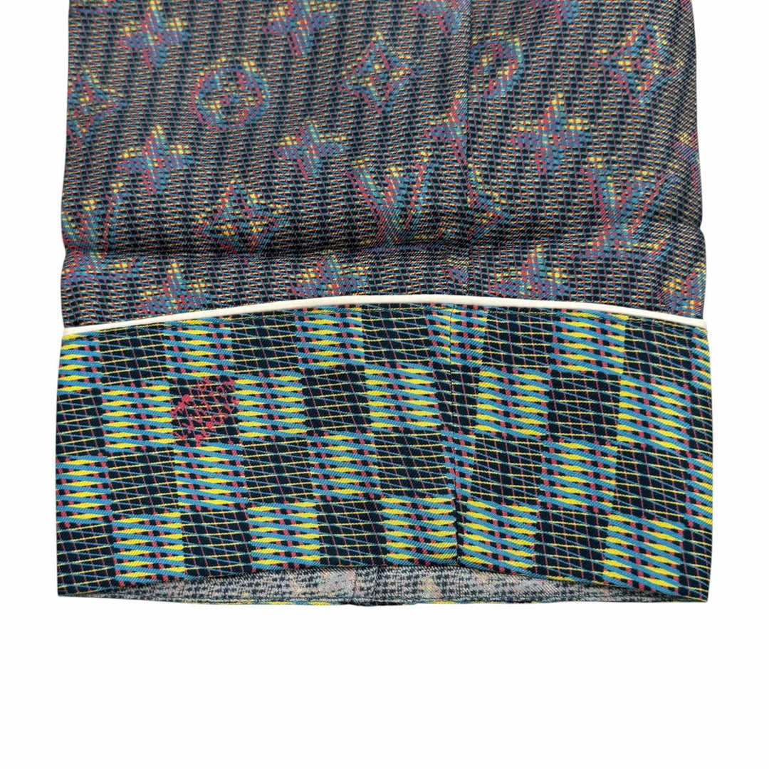 Excellent LOUIS VUITTON Long sleeve shirt 3D monogram logo button Multi silk 36