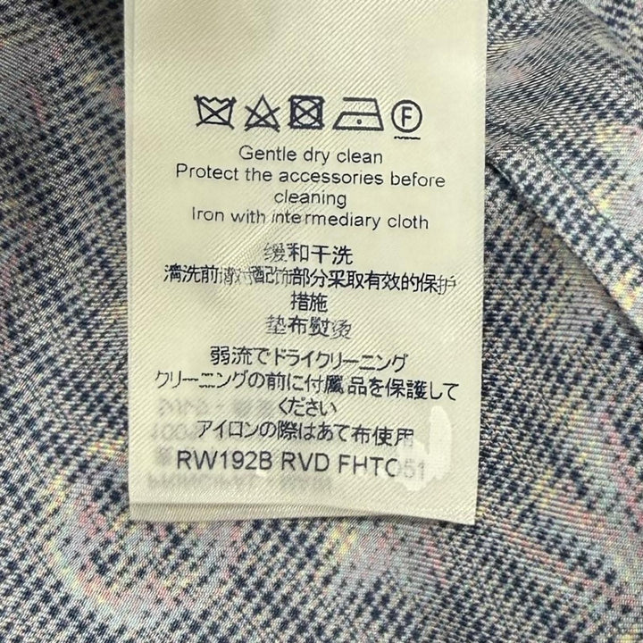 Excellent LOUIS VUITTON Long sleeve shirt 3D monogram logo button Multi silk 36