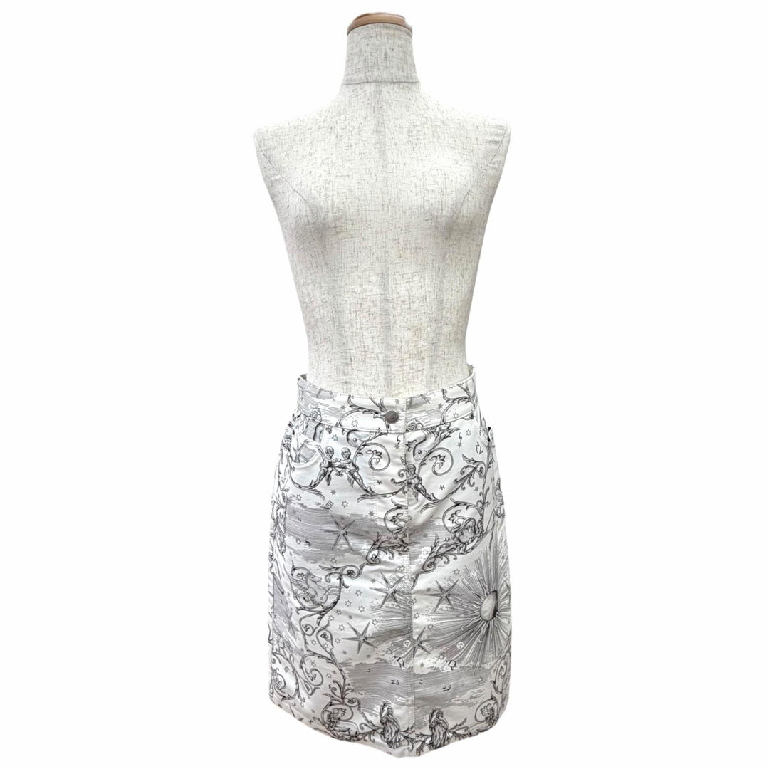 Excellent HERMES Tight Skirt Astrology Remix Serie buttons 38 3H0353DI
