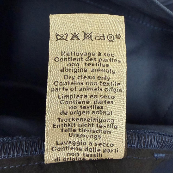 Excellent HERMES Pants Serie Button Crude Cell Chinos Navy cotton