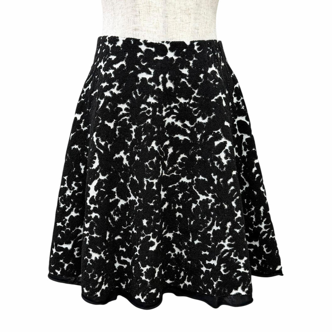 Pristine LOUIS VUITTON flare skirt All-over print jacquard mini black Women S