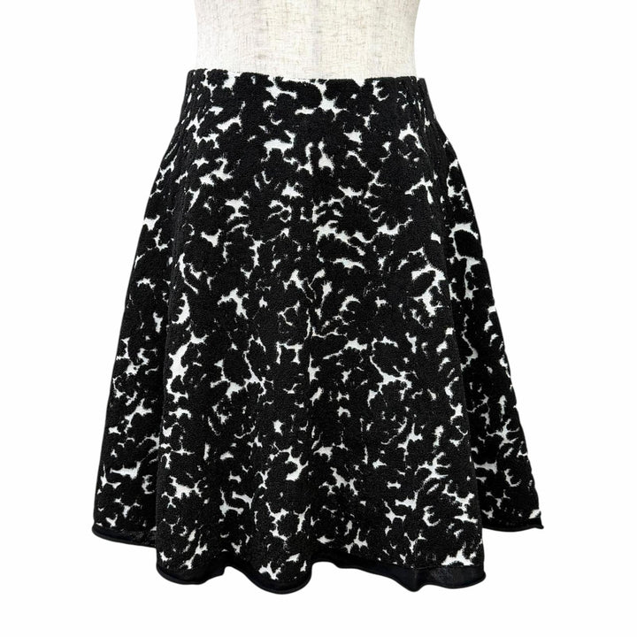 Pristine LOUIS VUITTON flare skirt All-over print jacquard mini black Women S
