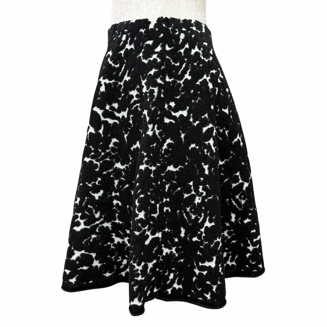 Pristine LOUIS VUITTON flare skirt All-over print jacquard mini black Women S