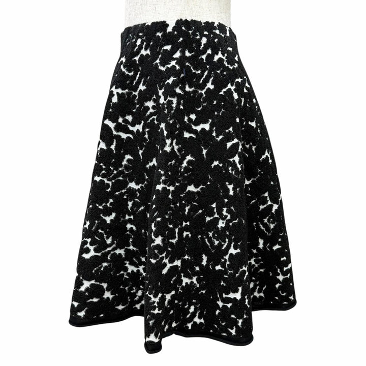 Pristine LOUIS VUITTON flare skirt All-over print jacquard mini black Women S