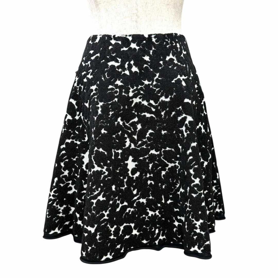 Pristine LOUIS VUITTON flare skirt All-over print jacquard mini black Women S