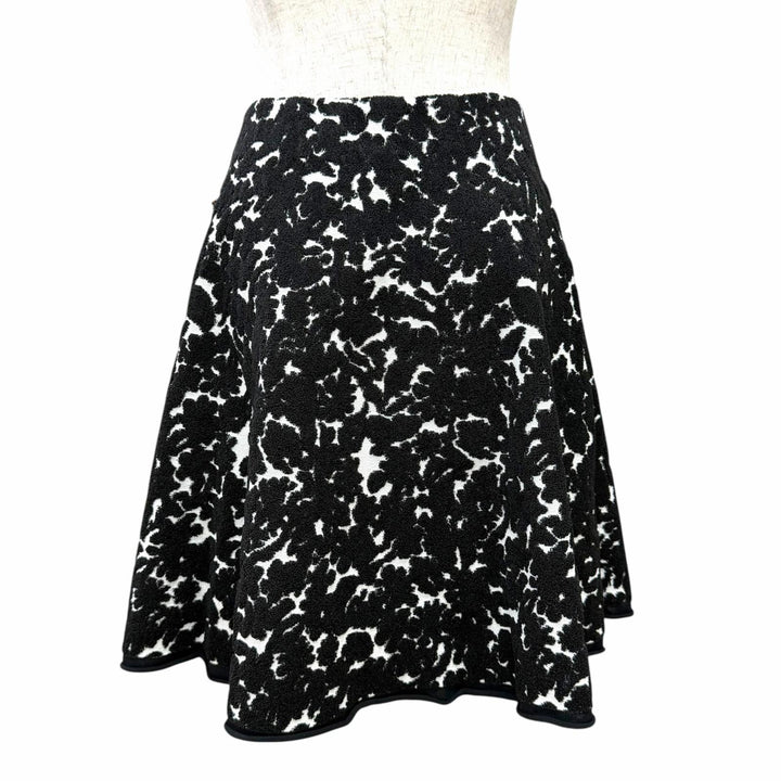Pristine LOUIS VUITTON flare skirt All-over print jacquard mini black Women S