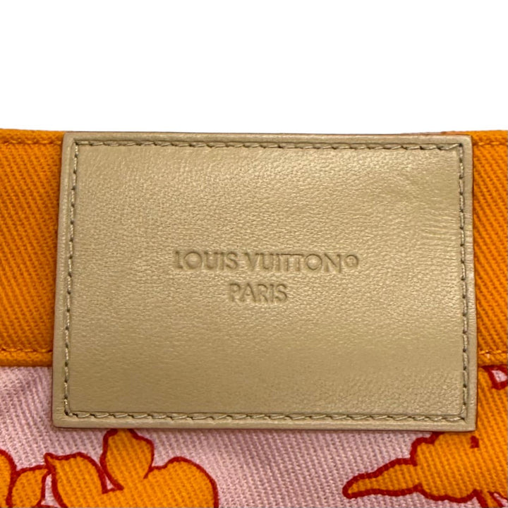 Pristine LOUIS VUITTON Mini skirt Monogram Zip Logo Denim cotton IT 38