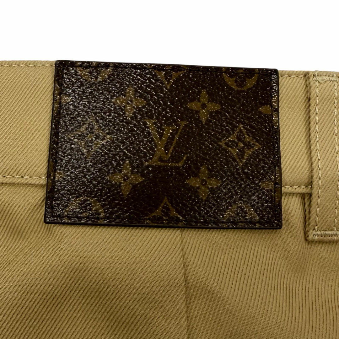 Pristine LOUIS VUITTON Wide pants beige cotton Women IT 40