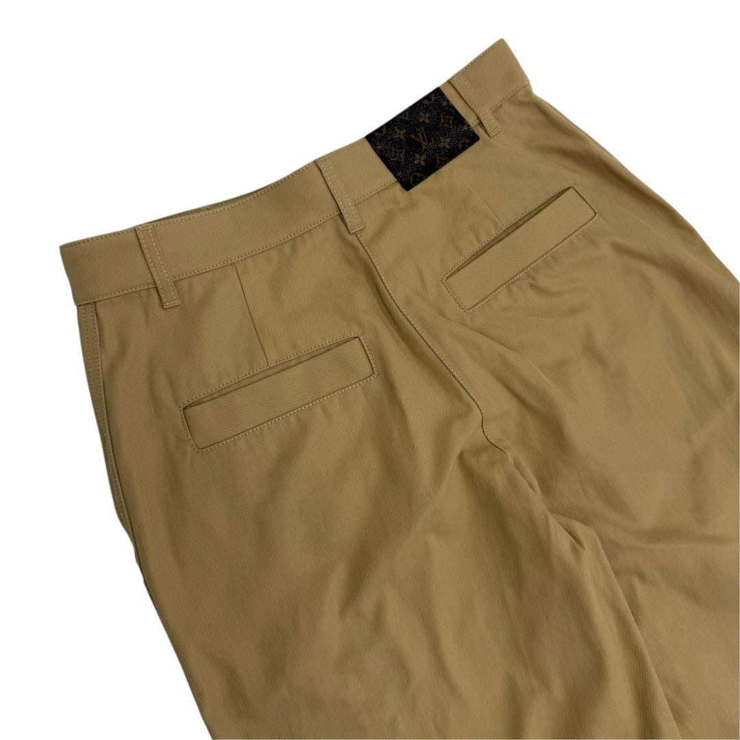 Pristine LOUIS VUITTON Wide pants beige cotton Women IT 40