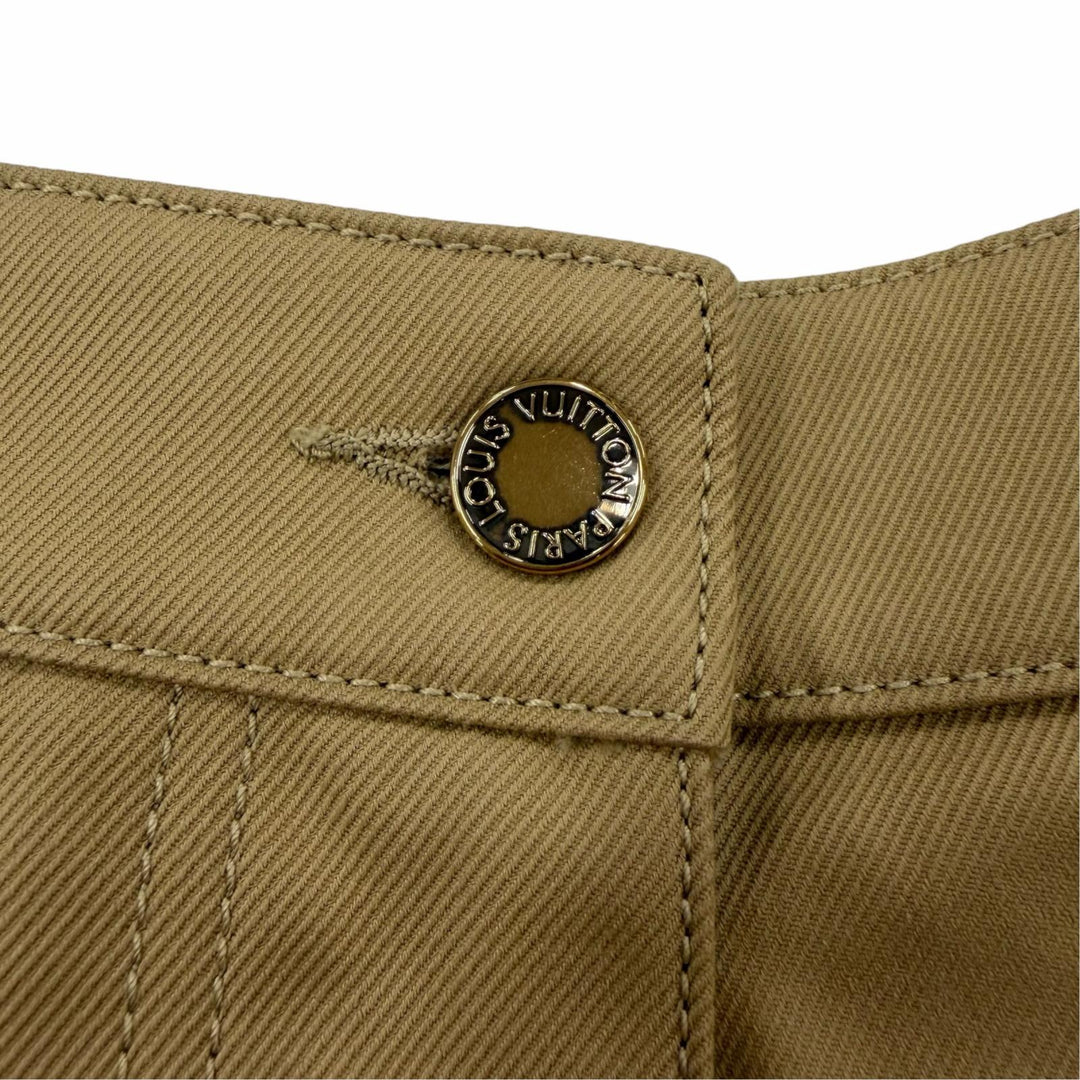 Pristine LOUIS VUITTON Wide pants beige cotton Women IT 40