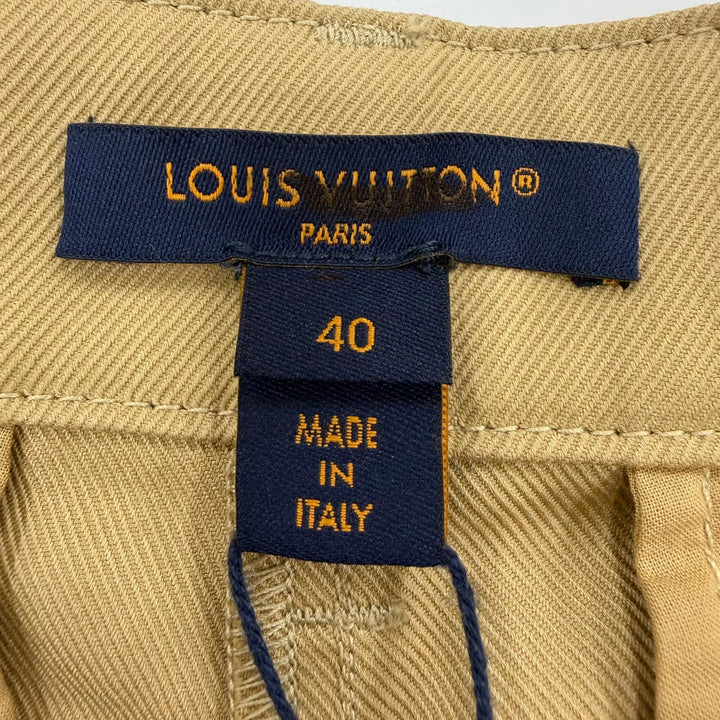 Pristine LOUIS VUITTON Wide pants beige cotton Women IT 40