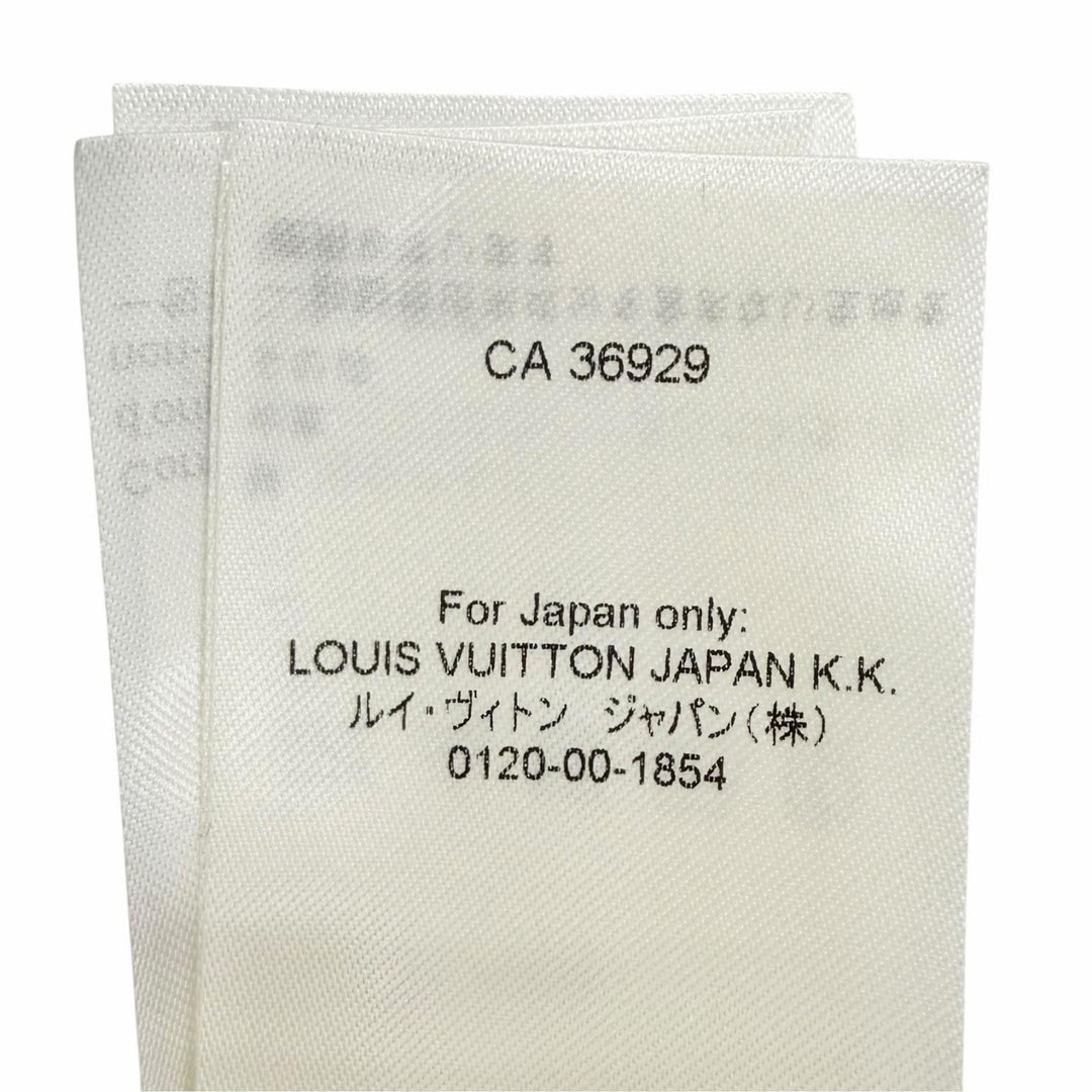 Pristine LOUIS VUITTON Saruel pants LV logo leather patch belt included silk 36