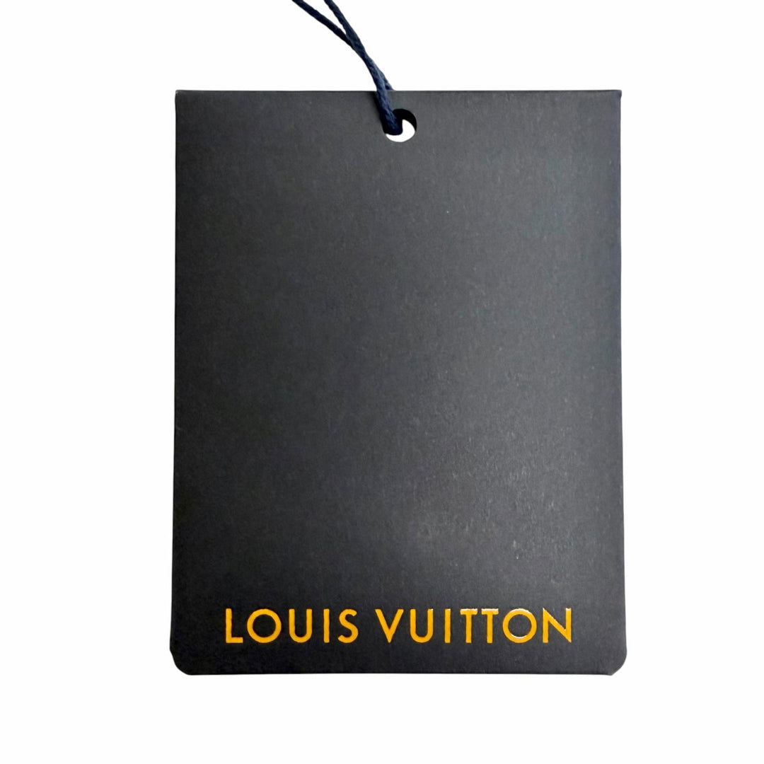 Pristine LOUIS VUITTON Saruel pants LV logo leather patch belt included silk 36