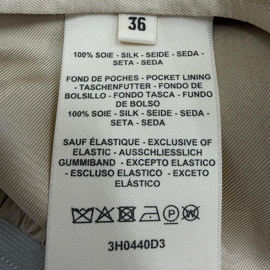 Excellent HERMES Wide pants beige silk Women 36 3H0440D3