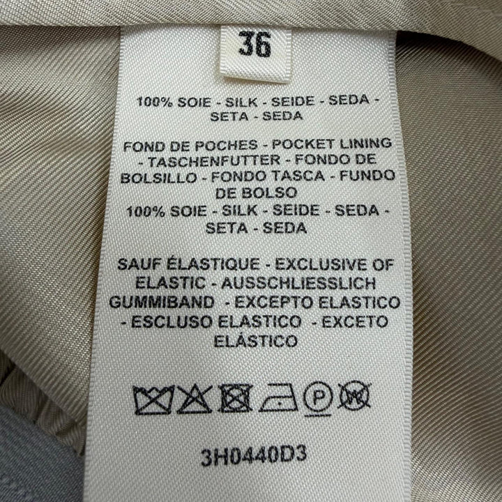 Excellent HERMES Wide pants beige silk Women 36 3H0440D3
