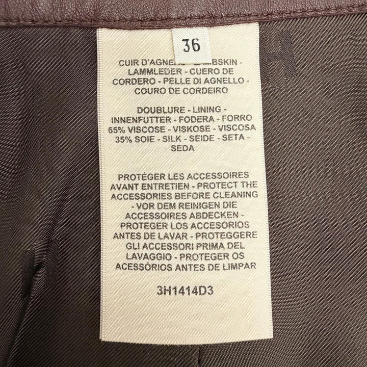 Pristine HERMES Shorts Lambskin with chain detail and side zip 36 3H1414D3