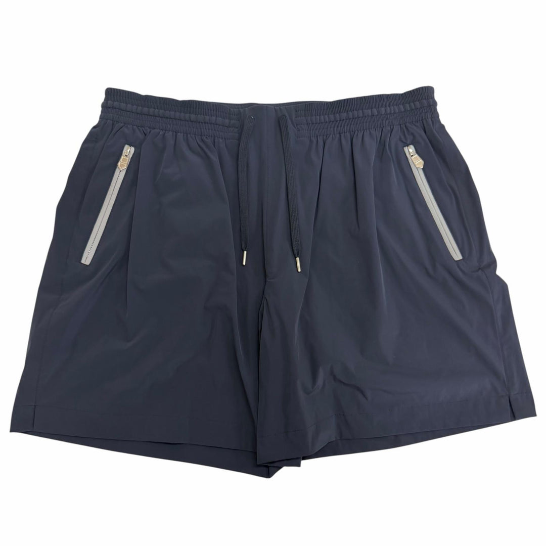 Excellent HERMES Shorts H Logo Zip Swim Shorts Navy Nylon mens IT 44