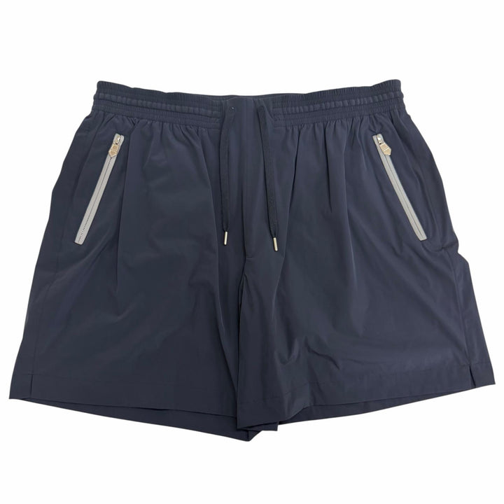 Excellent HERMES Shorts H Logo Zip Swim Shorts Navy Nylon mens IT 44