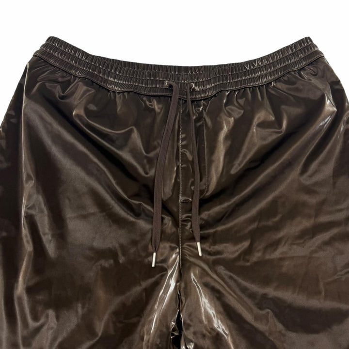 Excellent HERMES Serie Button Crude Cell Track Pants Jogger Pants Brown